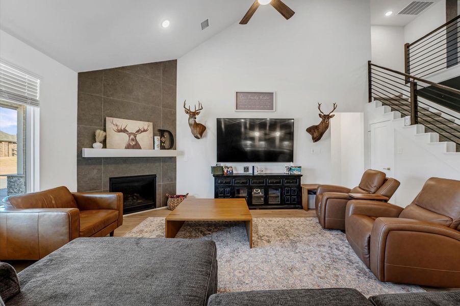 Large Great Room with gas fireplace