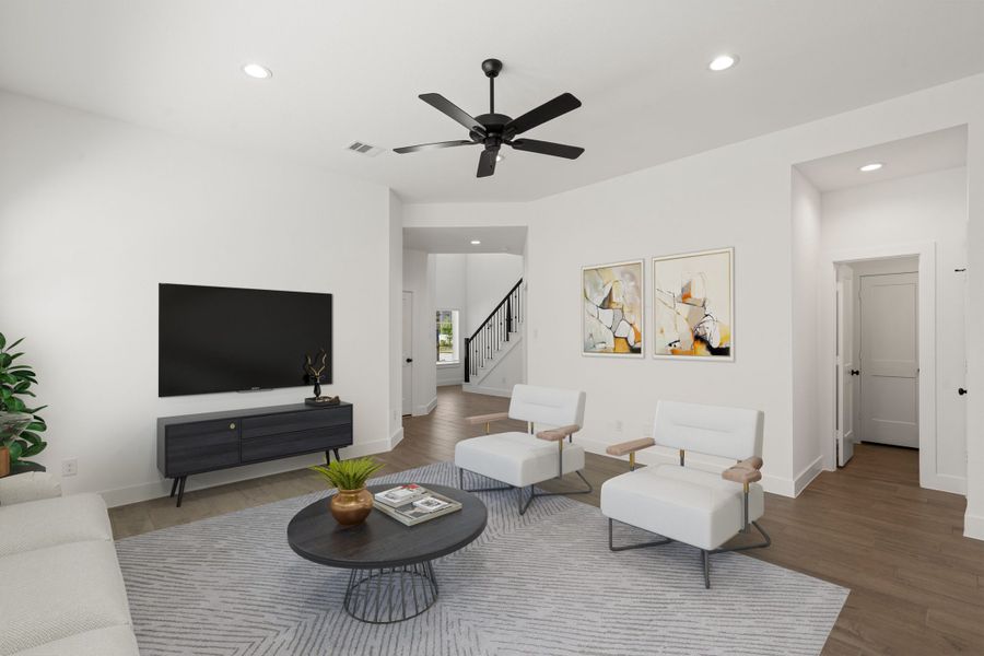 Furnished interior view inside a new home in The Woodlands Hills, Willis (Image 6).