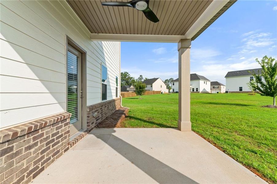 Exterior details and patio area of a home in Southern Hills, McDonough (Image 3).
