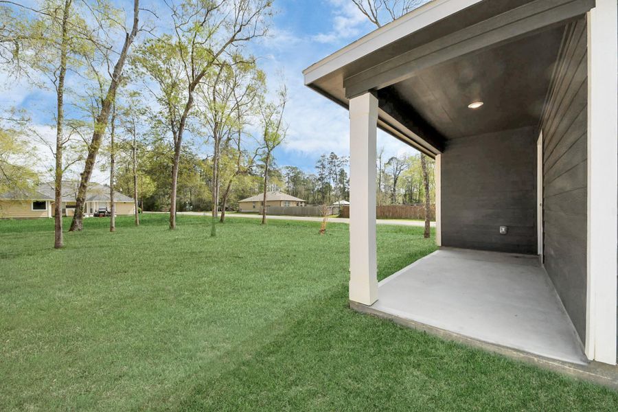 Front exterior of a new home in , Cleveland, TX, highlighting curb appeal (Image 17). Front exterior of a new home in , Cleveland, TX, highlighting curb appeal (Image 17).