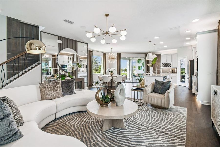 Furnished interior view inside a new home in Lake Star at Ovation, Winter Garden (Image 13).