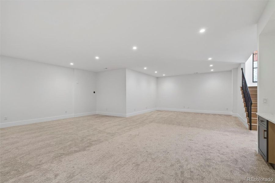 Full bathroom and two more bedrooms in basement.