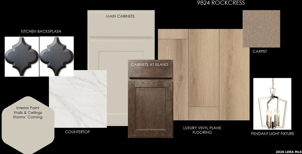 Sample of building materials used in homes in Windsong, Boerne (Image 13).