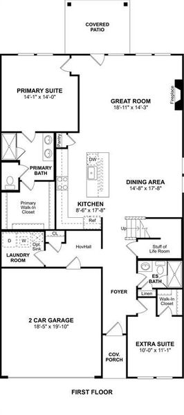2D floor plan layout of this home in Aspire at Reunion, Newark, TX (Image 3). 2D floor plan layout of this home in Aspire at Reunion, Newark, TX (Image 3).