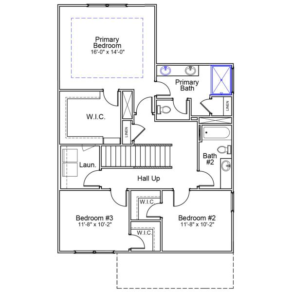 2D floor plan layout of this home in Landmark Commons, Boiling Springs, SC (Image 4).