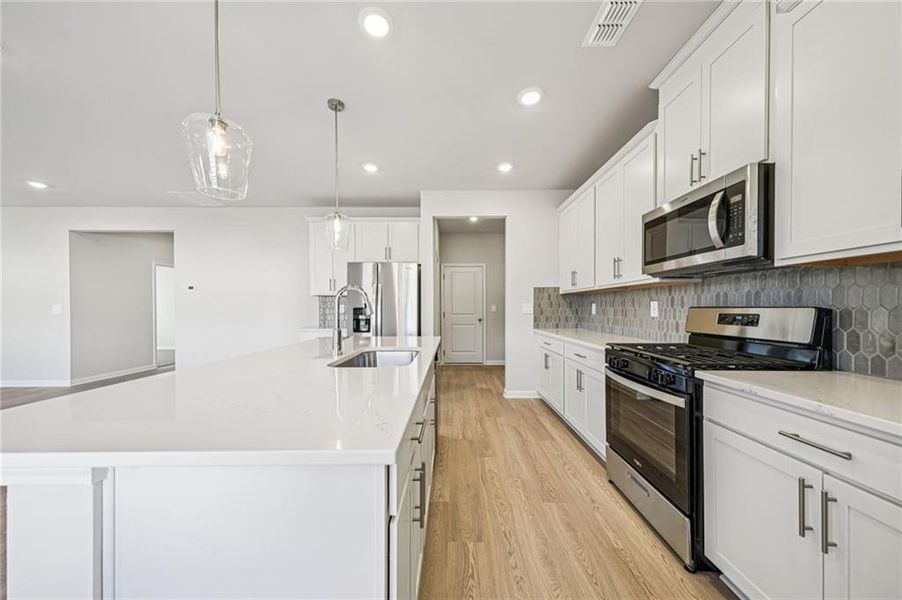 Furnished interior view inside a new home in Parkside at Grayson, Grayson (Image 13).