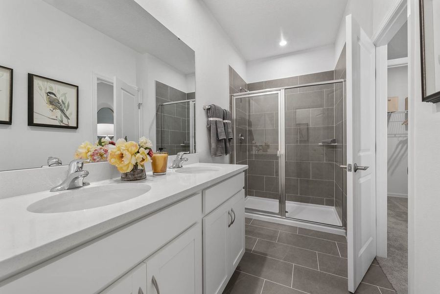 Primary Bathroom of The Newcomb at Brack Ranch