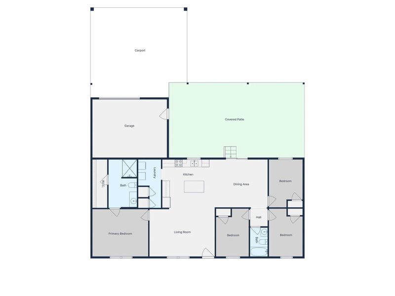 2D floor plan layout of this home in , Livingston, TX (Image 3).