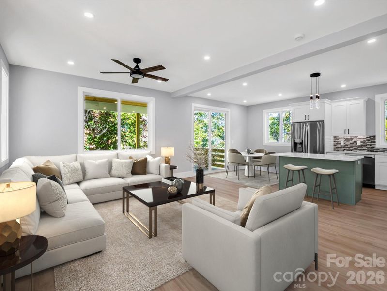 Furnished interior view inside a new home in , Asheville (Image 8).