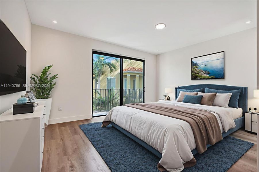 Furnished interior view inside a new home in , Miami (Image 10).