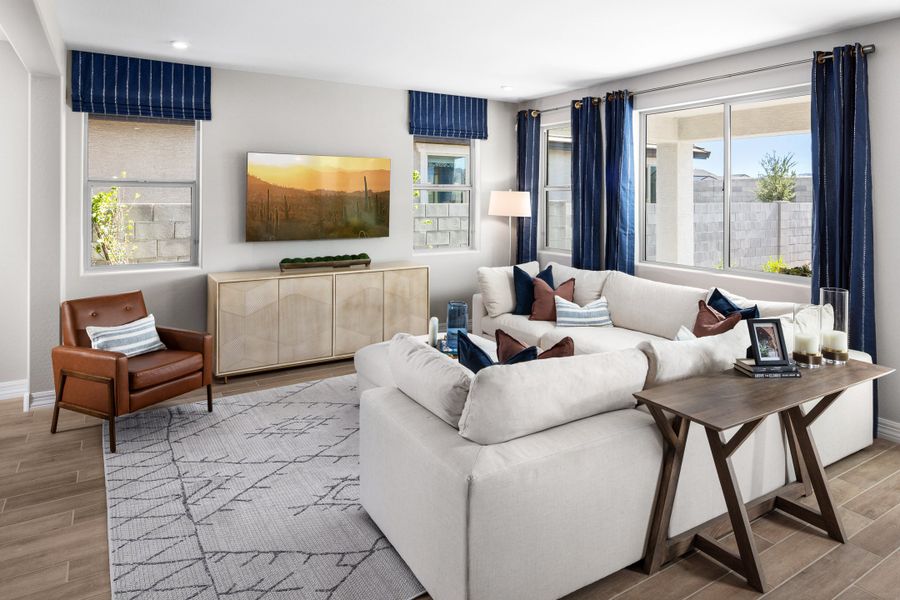 Representative furnished interior of a home built from the Remerton by Beazer Homes in Tirreno at IronWing: Tirreno, Litchfield Park (Image 11). Representative furnished interior of a home built from the Remerton by Beazer Homes in Tirreno at IronWing: Tirreno, Litchfield Park (Image 11).