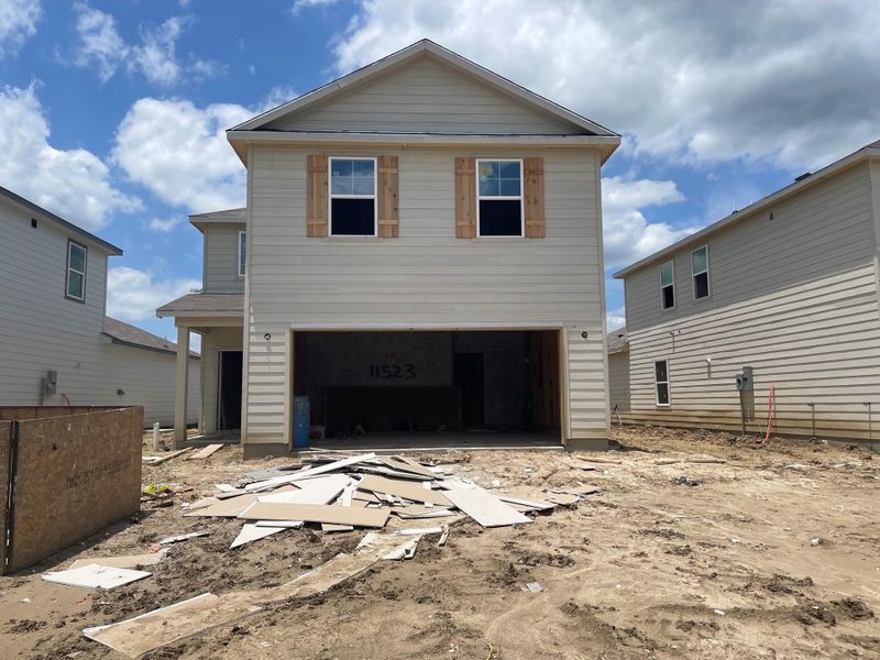 In-progress construction of a new home in Barrett Crossing, Crosby, TX (Image 37).