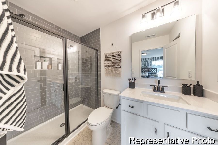 Furnished interior view inside a new home in Village at Reedy Creek Townhomes, Charlotte (Image 14).