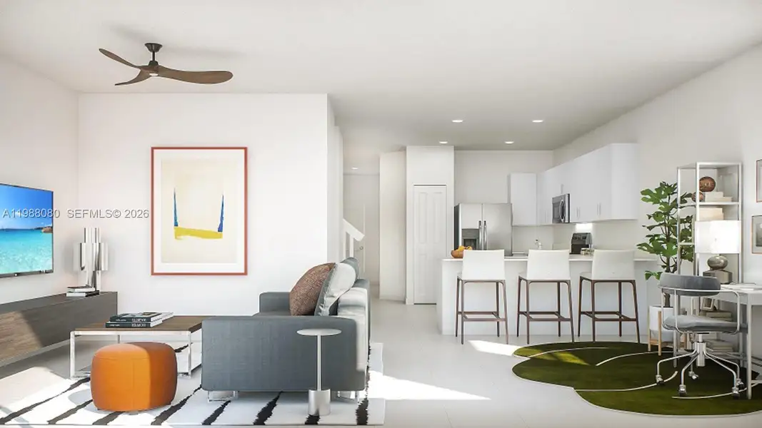 Furnished interior view inside a new home in Altamira, Homestead (Image 3).