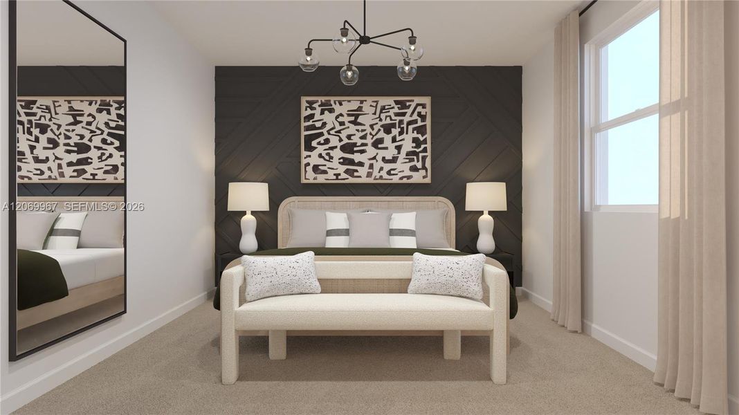 Furnished interior view inside a new home in Breezewood, Miami (Image 4).