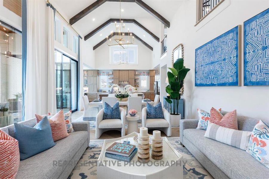 Furnished interior view inside a new home in Star Trail, Prosper (Image 19).