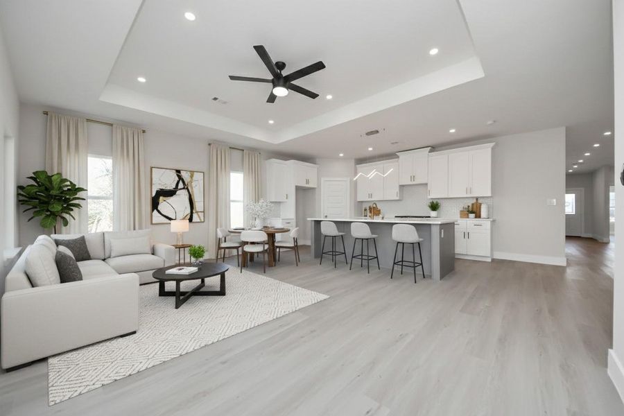 Furnished interior view inside a new home in , Cleveland (Image 7).