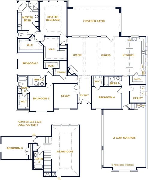 Cheyenne Floor Plan Layout in ClearWater Ranch, Liberty Hill | Sitterle Homes