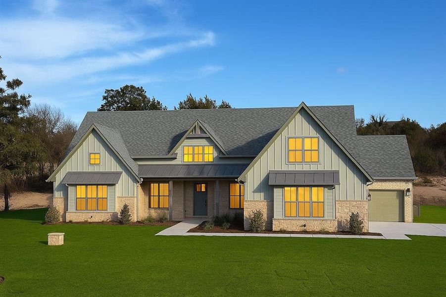 Front exterior of a new home in , Weatherford, TX, highlighting curb appeal (Image 1). Front exterior of a new home in , Weatherford, TX, highlighting curb appeal (Image 1).