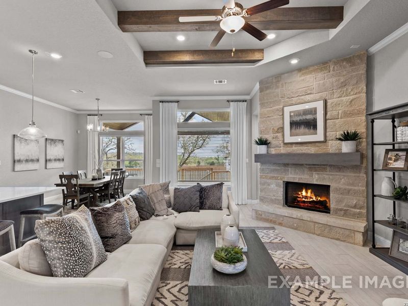 Furnished interior view inside a new home in The Reserve at Potranco Oaks, Castroville (Image 13).