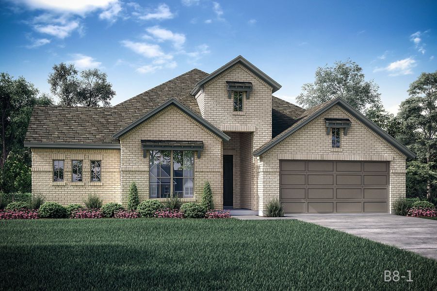 Representative exterior photo of a completed home built from the Concord by John Houston Homes in The Retreat - Phase 1, Waxahachie, TX (Image 1). Representative exterior photo of a completed home built from the Concord by John Houston Homes in The Retreat - Phase 1, Waxahachie, TX (Image 1).