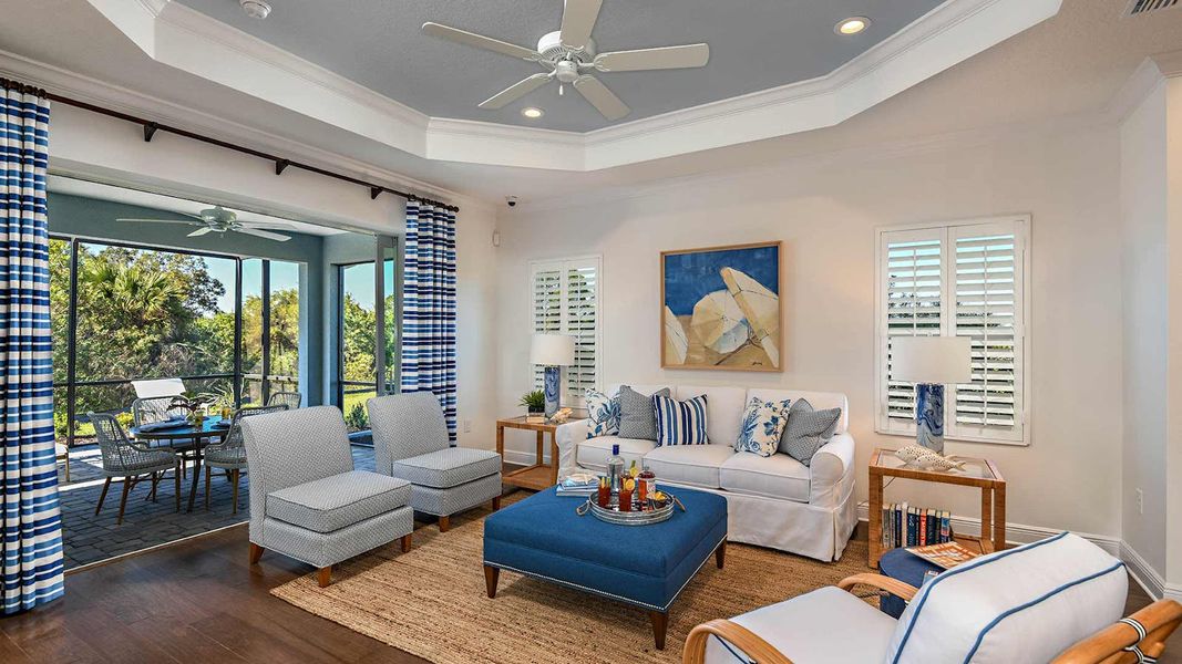 Representative furnished interior of a home built from the Tidewinds by Neal Communities in Boca Royale Golf & Country Club Real Estate and Homes for Sale in Englewood, FL - Neal Communities, Englewood (Image 15). Representative furnished interior of a home built from the Tidewinds by Neal Communities in Boca Royale Golf & Country Club Real Estate and Homes for Sale in Englewood, FL - Neal Communities, Englewood (Image 15).