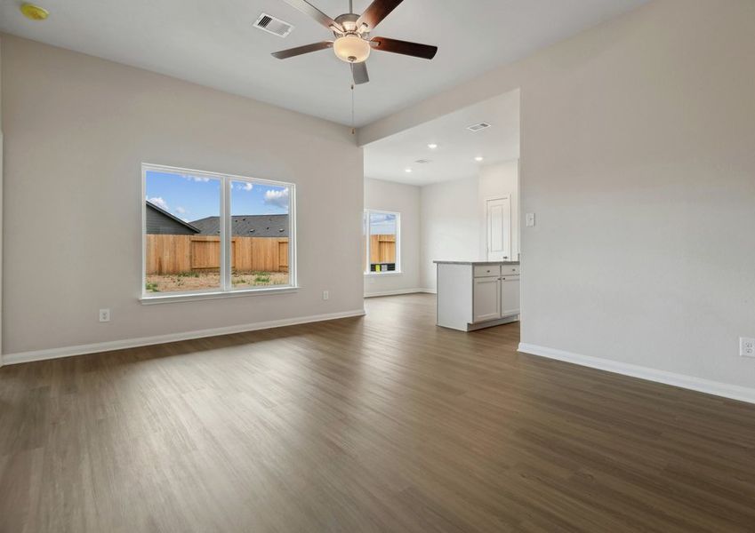 Family room with vinyl flooring Family room with vinyl flooring