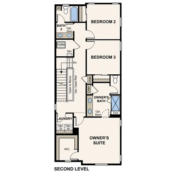 2D floor plan layout of this home in Painted Prairie, Aurora, CO (Image 3).