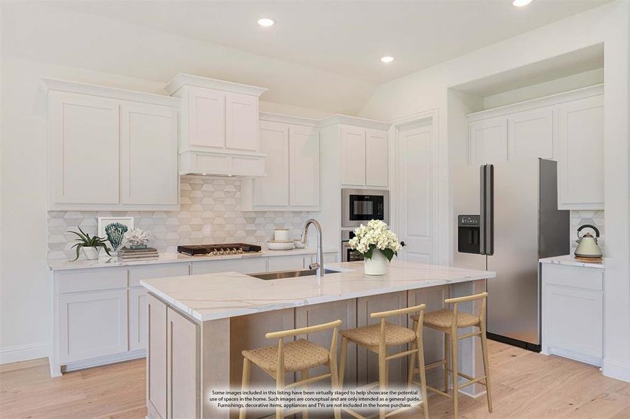 Furnished interior view inside a new home in Windsong Ranch Classic 61, Prosper (Image 9).