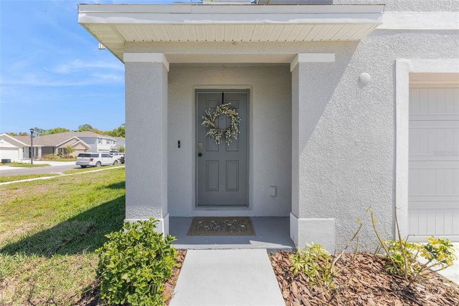 Exterior details and patio area of a home in Harvest Ridge, Zephyrhills (Image 27).