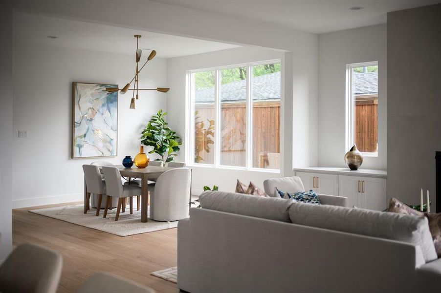 Furnished interior view inside a new home in , Dallas (Image 5).
