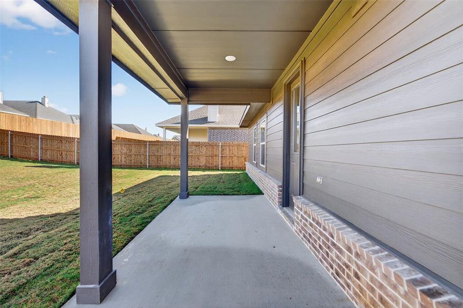 Exterior details and patio area of a home in Liberty Pointe, Gainesville (Image 23). Exterior details and patio area of a home in Liberty Pointe, Gainesville (Image 23).