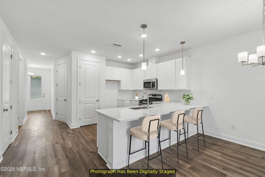 Furnished interior view inside a new home in Westerly Park at Wildlight – Overlook Collection, Yulee (Image 14).
