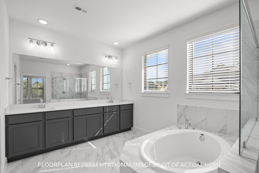 Furnished interior view inside a new home in Lone Star Landing, Montgomery (Image 10).