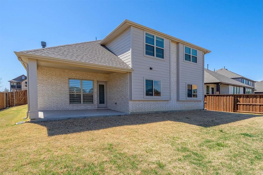 Exterior details and patio area of a home in , Prosper (Image 4). Exterior details and patio area of a home in , Prosper (Image 4).