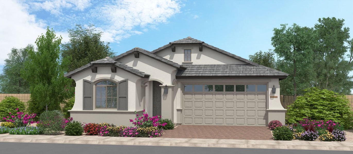 Representative exterior photo of a completed home built from the Solage by Fulton Homes in Calistoga at Enclave, Litchfield Park, AZ (Image 5).