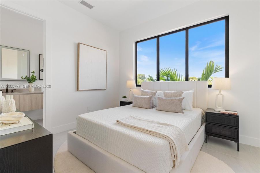 Furnished interior view inside a new home in , Miami (Image 23).