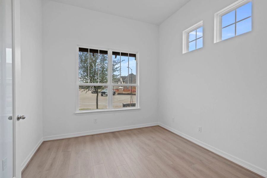 Study. Note: Sample product photo - actual exterior and interior selections may vary by homesite