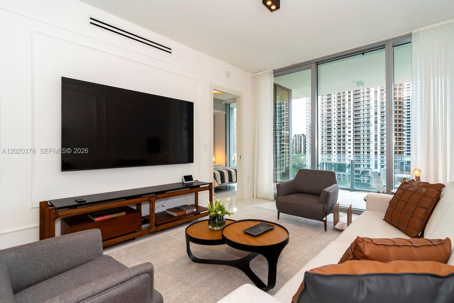 Furnished interior view inside a new home in , Miami (Image 4).
