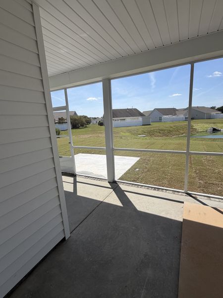 Exterior details and patio area of a home in The Villas at Langston Farms, Winterville (Image 3). Exterior details and patio area of a home in The Villas at Langston Farms, Winterville (Image 3).