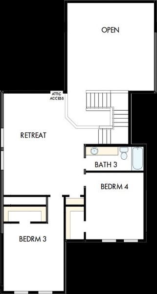 2D floor plan layout of this home in Oakwood Estates, Waller, TX (Image 3).