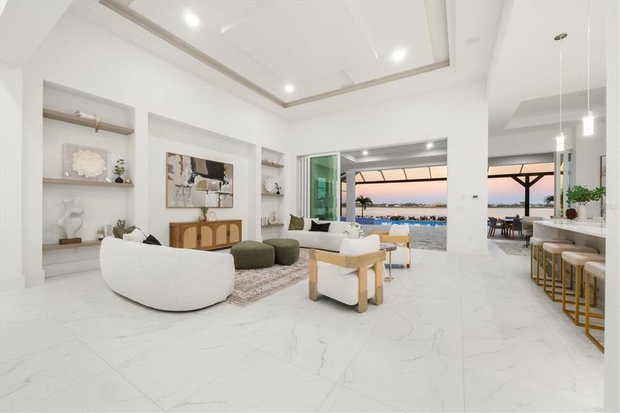 Furnished interior view inside a new home in , Sarasota (Image 6). Furnished interior view inside a new home in , Sarasota (Image 6).