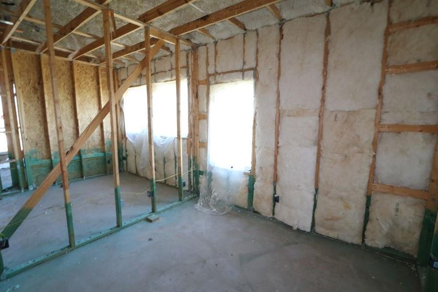 In-progress construction of a new home in Meridiana 55' Homesites, Manvel, TX (Image 6). In-progress construction of a new home in Meridiana 55' Homesites, Manvel, TX (Image 6).