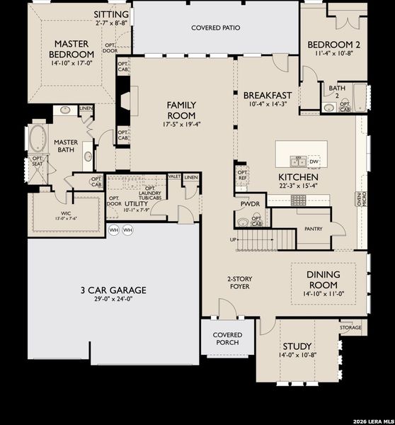 2D floor plan layout of this home in Megan's Landing, Castroville, TX (Image 3). 2D floor plan layout of this home in Megan's Landing, Castroville, TX (Image 3).