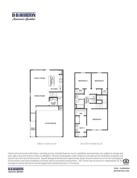 2D floor plan layout for the Plan by D.R. Horton in Mansfield Park, Houston, TX (Image 3).