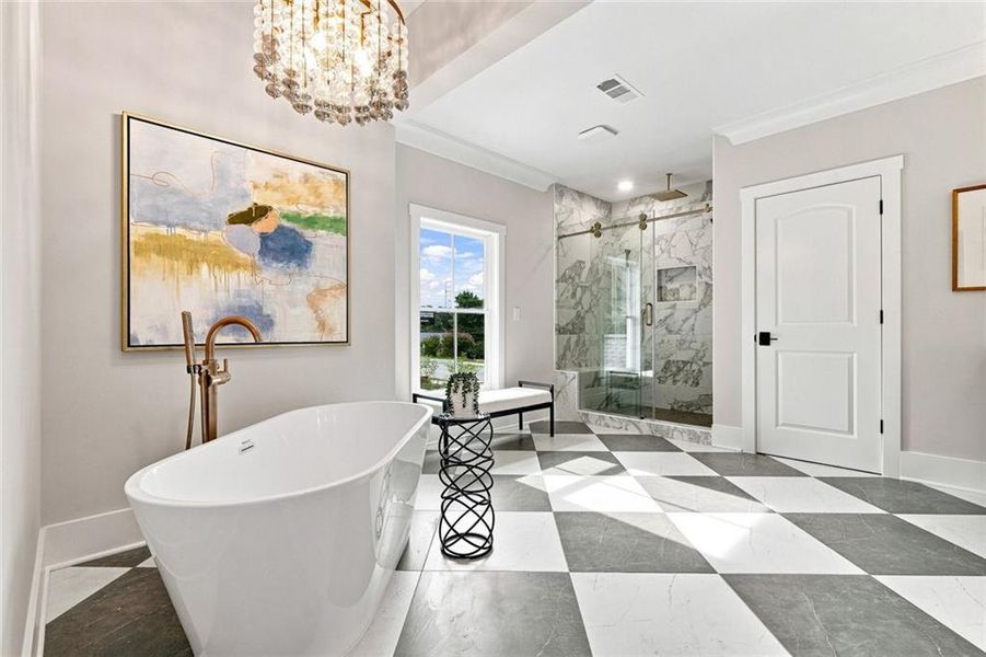Furnished interior view inside a new home in , Alpharetta (Image 17).