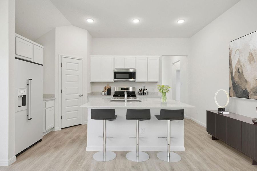 Furnished interior view inside a new home in Trinity Ranch, Elgin (Image 6). Furnished interior view inside a new home in Trinity Ranch, Elgin (Image 6).