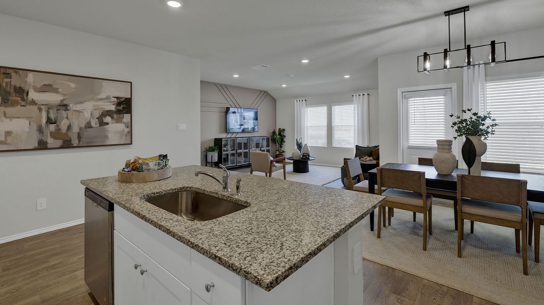 Representative furnished interior of a home built from the The Irvine by D.R. Horton in Arroyo Ranch, Seguin (Image 4).