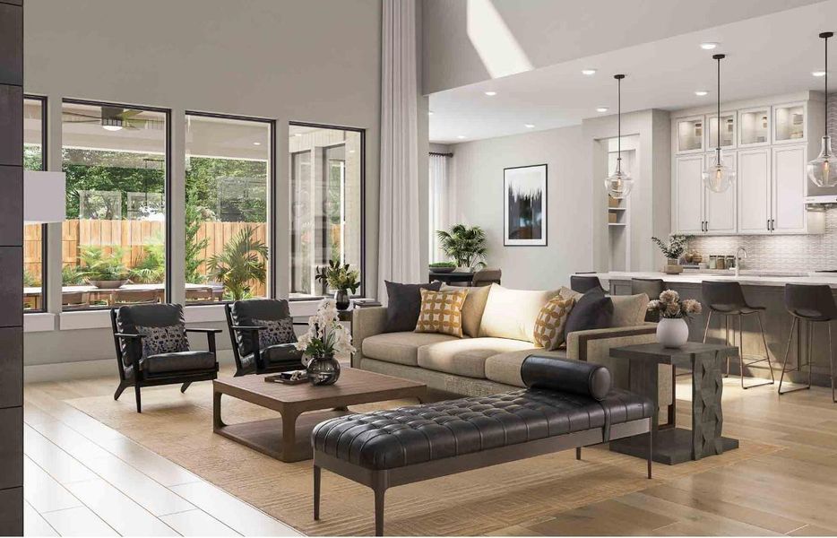 Furnished interior view inside a new home in Sienna 80′, Missouri City (Image 7).