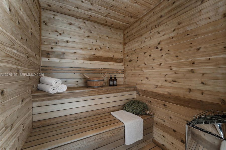 Private Sauna. UNA Residences Brickell. One or more photos have been virtually staged. Private Sauna. UNA Residences Brickell. One or more photos have been virtually staged.